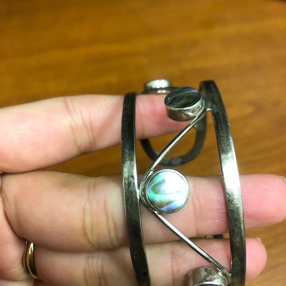 Vintage Mexican alpaca bracelet
